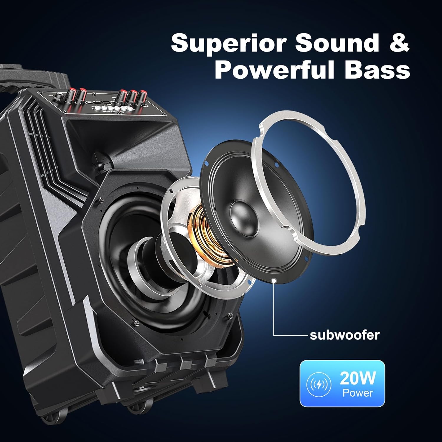 Havit Audio Series Trolley Speaker HV-SQ122BT - Image 3