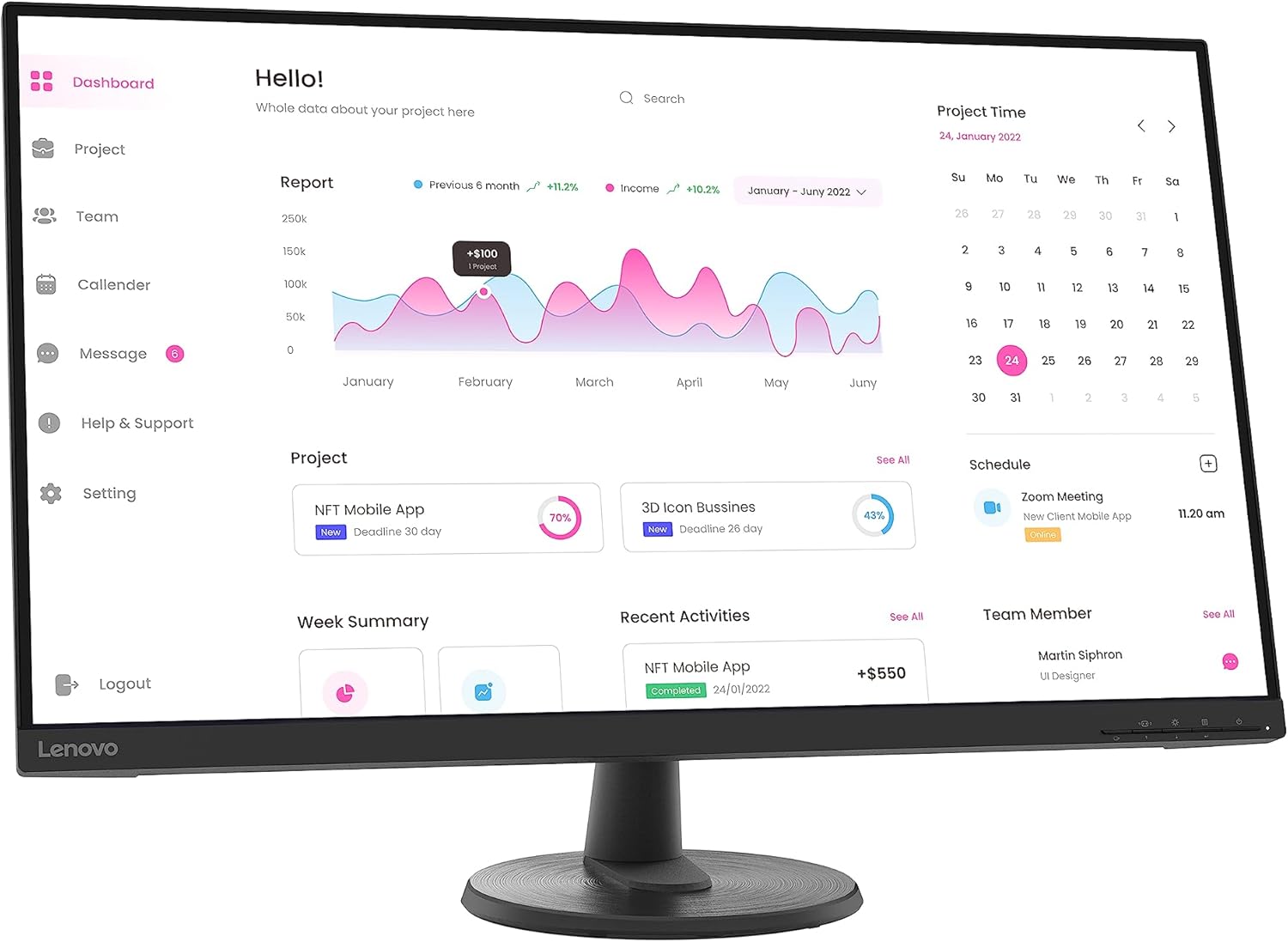 Lenovo D32-40 32-Inch Monitor - Image 4