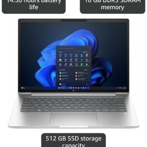 HP ProBook 4 G1i 14 AI Intel Core Ultra 7 255U 16GB RAM 512GB SSD Pike Silver