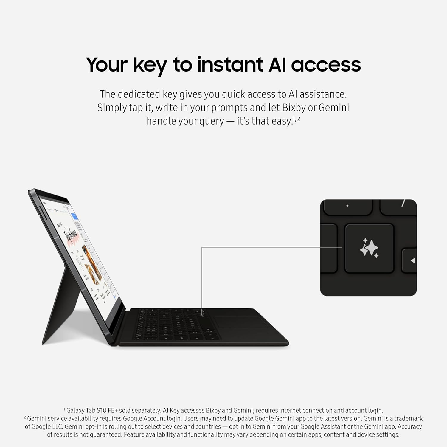 Samsung Book Cover Keyboard for Galaxy Tab S10 FE Plus/S10 FE+ 5G