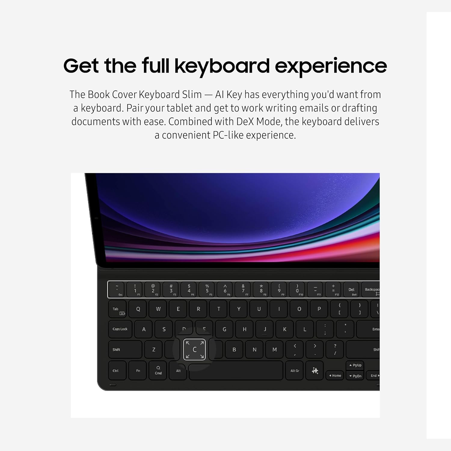 Samsung Slim Book Cover Keyboard for Galaxy Tab S10 FE - Image 4