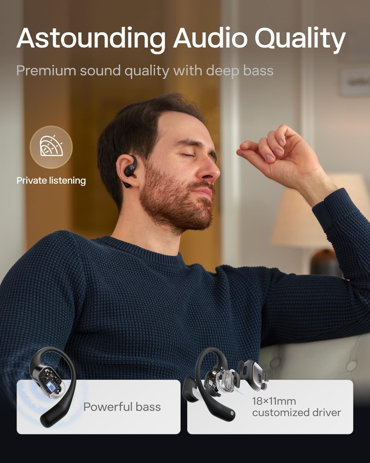 Shokz OpenFit Open-Ear True Wireless Earbuds - Image 4