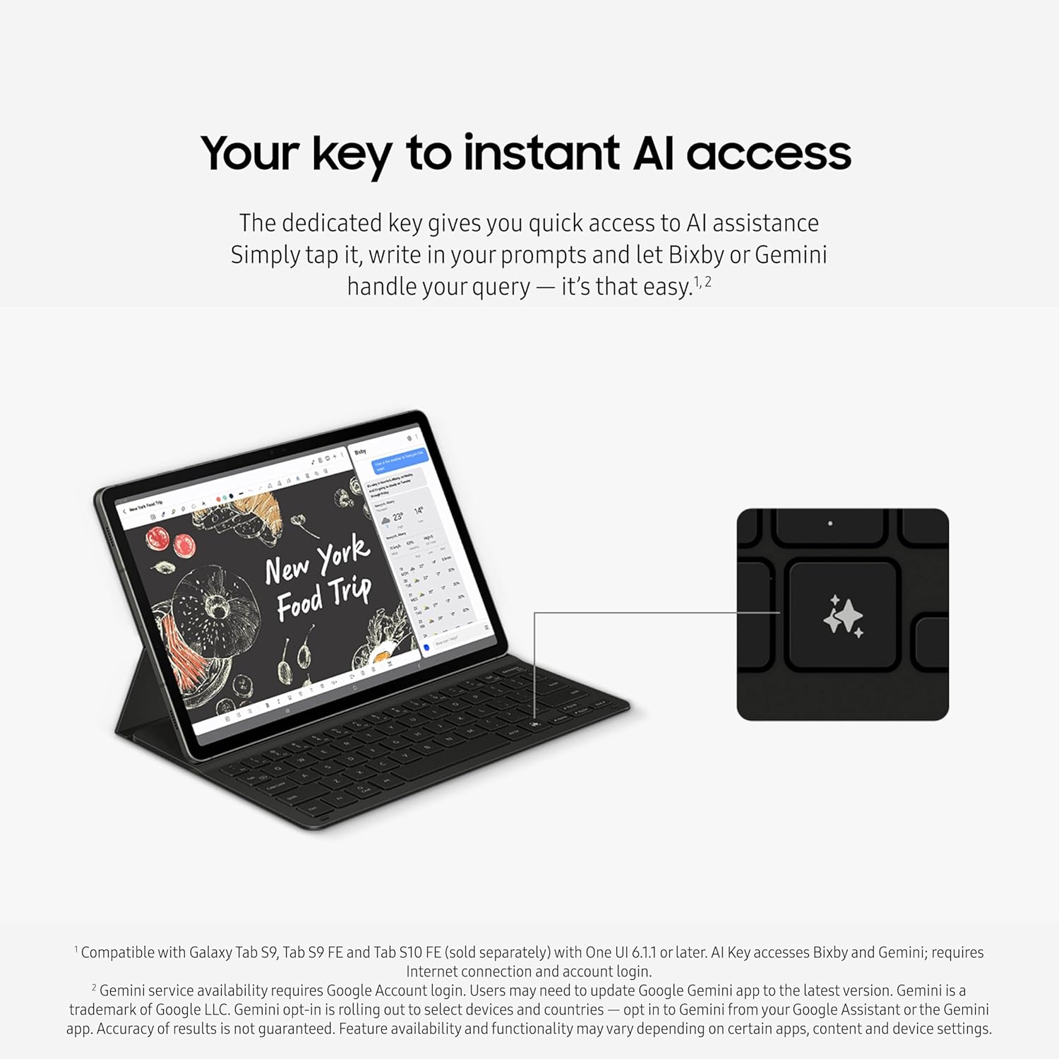 Samsung Slim Book Cover Keyboard for Galaxy Tab S10 FE - Image 2