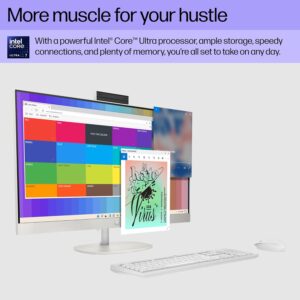 HP All-in-One 27-cr2040nh Intel Core Ultra 5 225U 8GB RAM 512GB SSD Touch Black