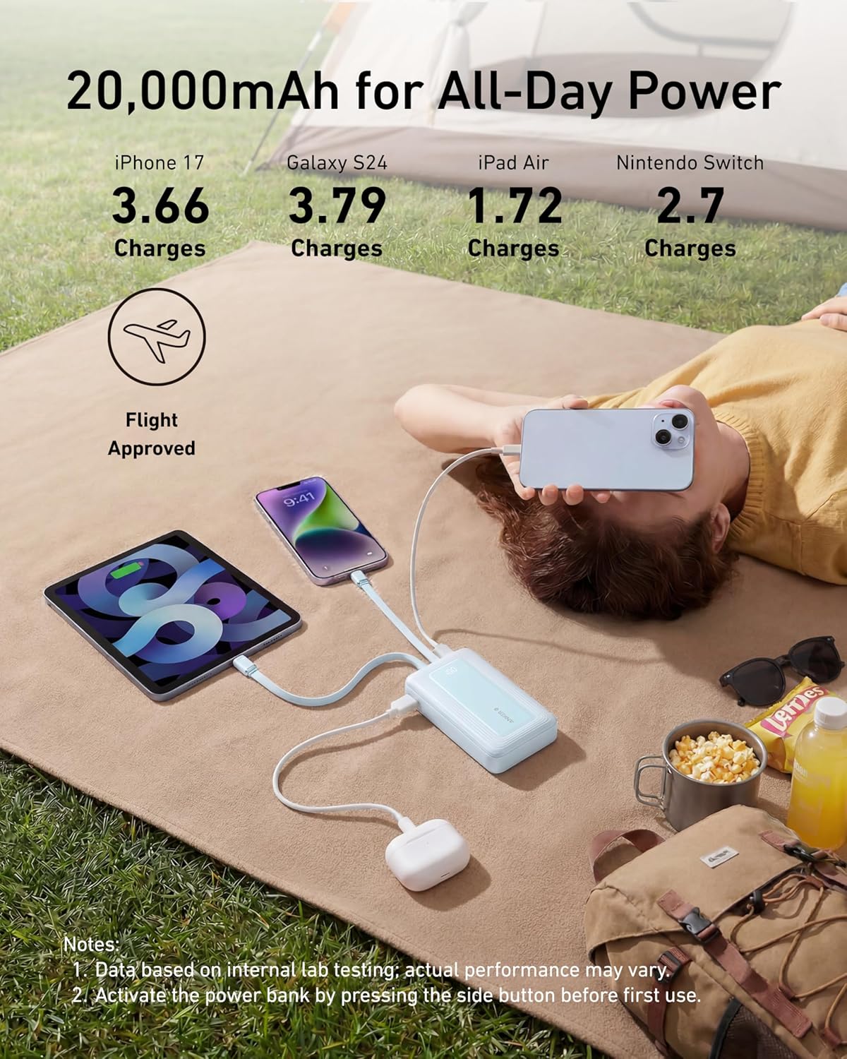 Anker Nano Powerbank 20000mAh 30W with Built-in Cable - Image 3