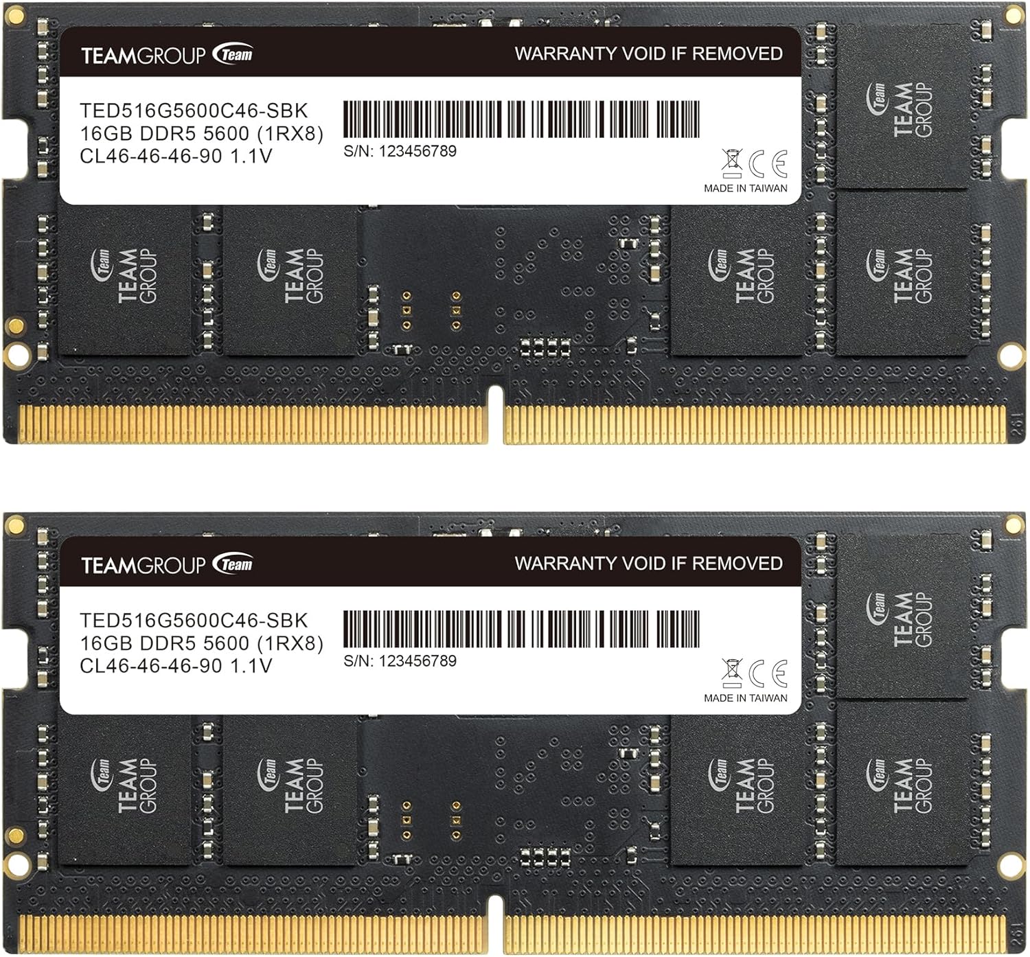 TEAMGROUP Industrial 32GB (2x16GB) DDR5 5600MHz Laptop RAM Kit