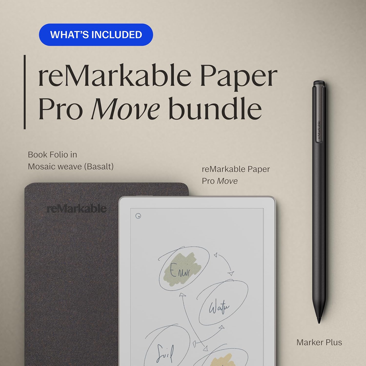 Remarkable Paper Pro 7.3", Colour E-Ink with Marker and Book Folio - Image 2