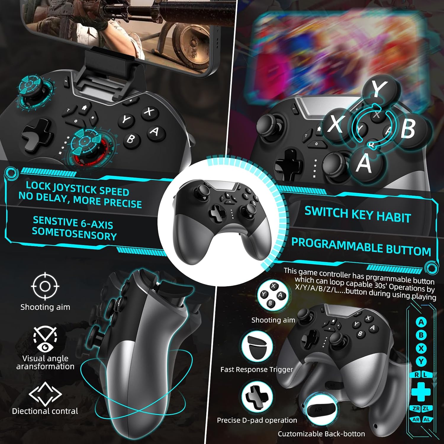 Havit Gamenote Transparent RGB Bluetooth Gamepad HV-G158BT Pro - Image 3
