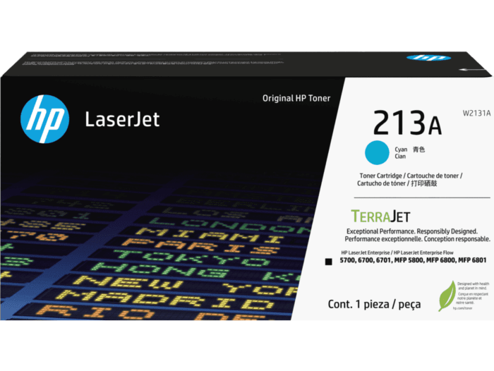 HP 213A Cyan Original LaserJet Toner Cartridge