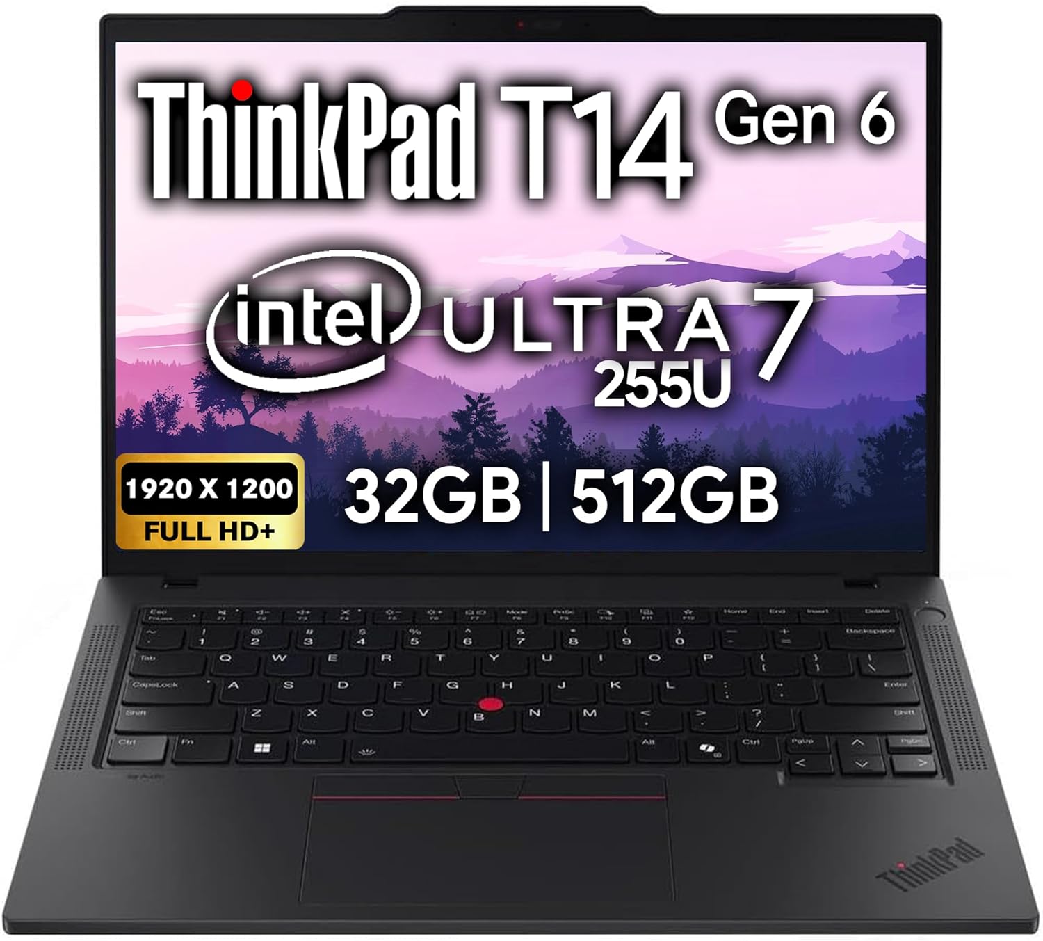 Lenovo ThinkPad T14 Gen 6 Intel Core Ultra 7-255U 16GB RAM 512GB SSD 14" Touch WUXGA IPS Laptop