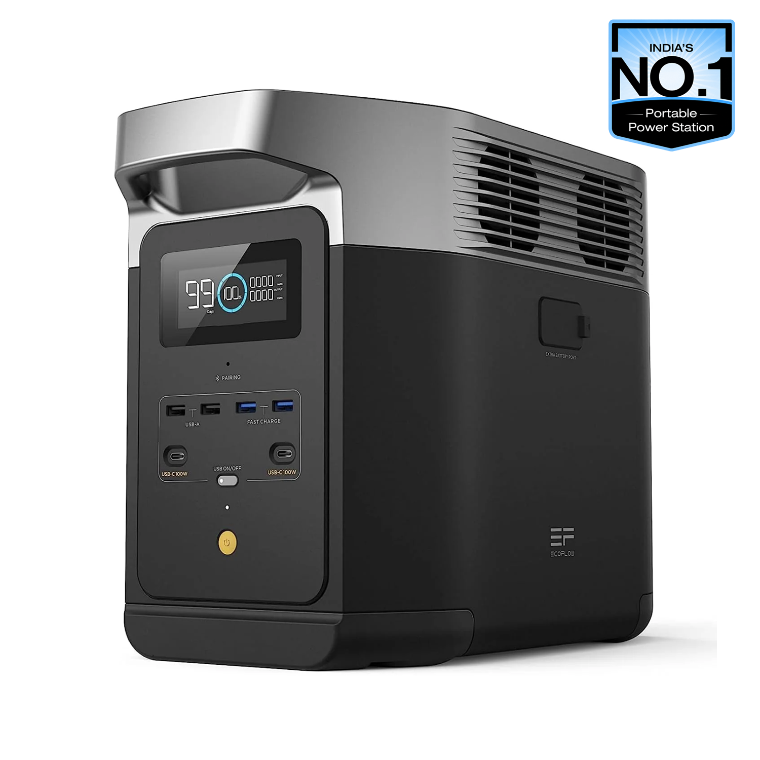 EcoFlow DELTA 2 Black 500W / 980Wh Portable Power Station (EFE980)