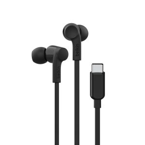 Belkin USB-C In-Ear Wired Headphones Black