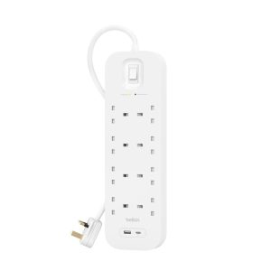 Belkin Power Strip Surge Protector 8 Output 900J 18W USB A+C