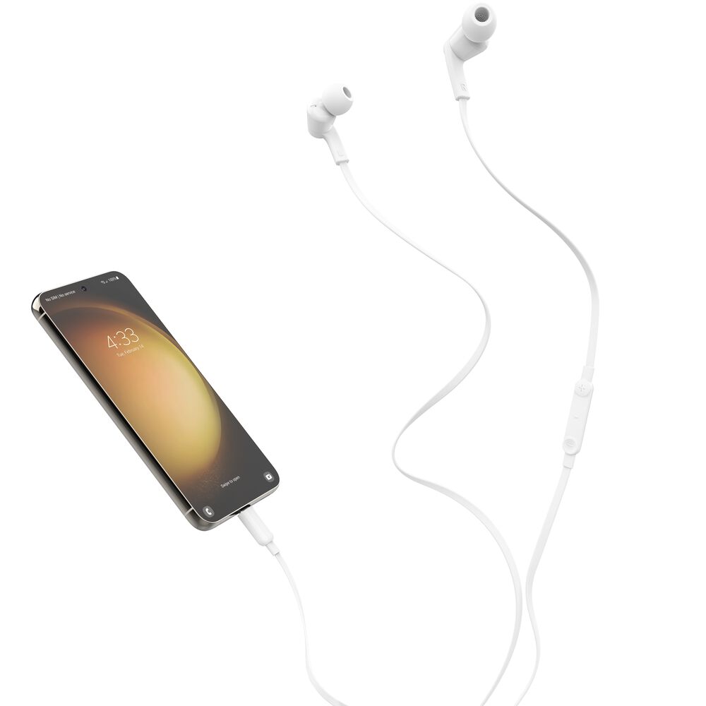 Belkin USB-C In-Ear Wired Headphones White - Image 4
