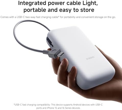 Xiaomi Power Bank 20000mAh Integrated Cable Dark Gray GL - Image 3