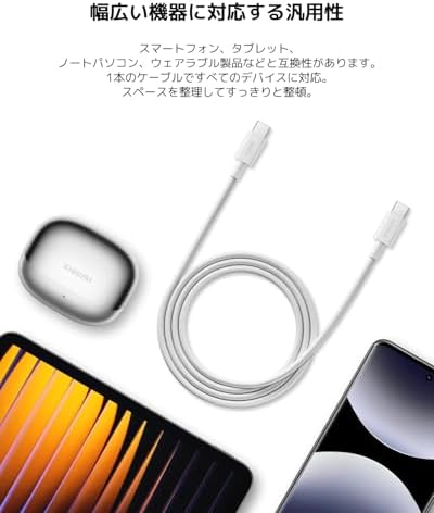 Xiaomi 6A High-Speed USB4 Braided USB-C to USB-C Cable (1M) - Image 2
