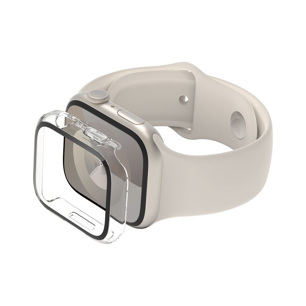 Belkin Tempered Curve 2-in-1 Treated Screen Protector + Bumper for Apple Watch Series 9/8/7/6/5/4/SE