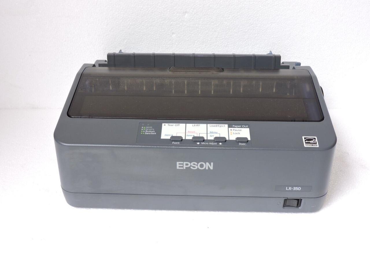 Epson LX-350, 9-Pin Dot Matrix Printer for Multi-Part Forms