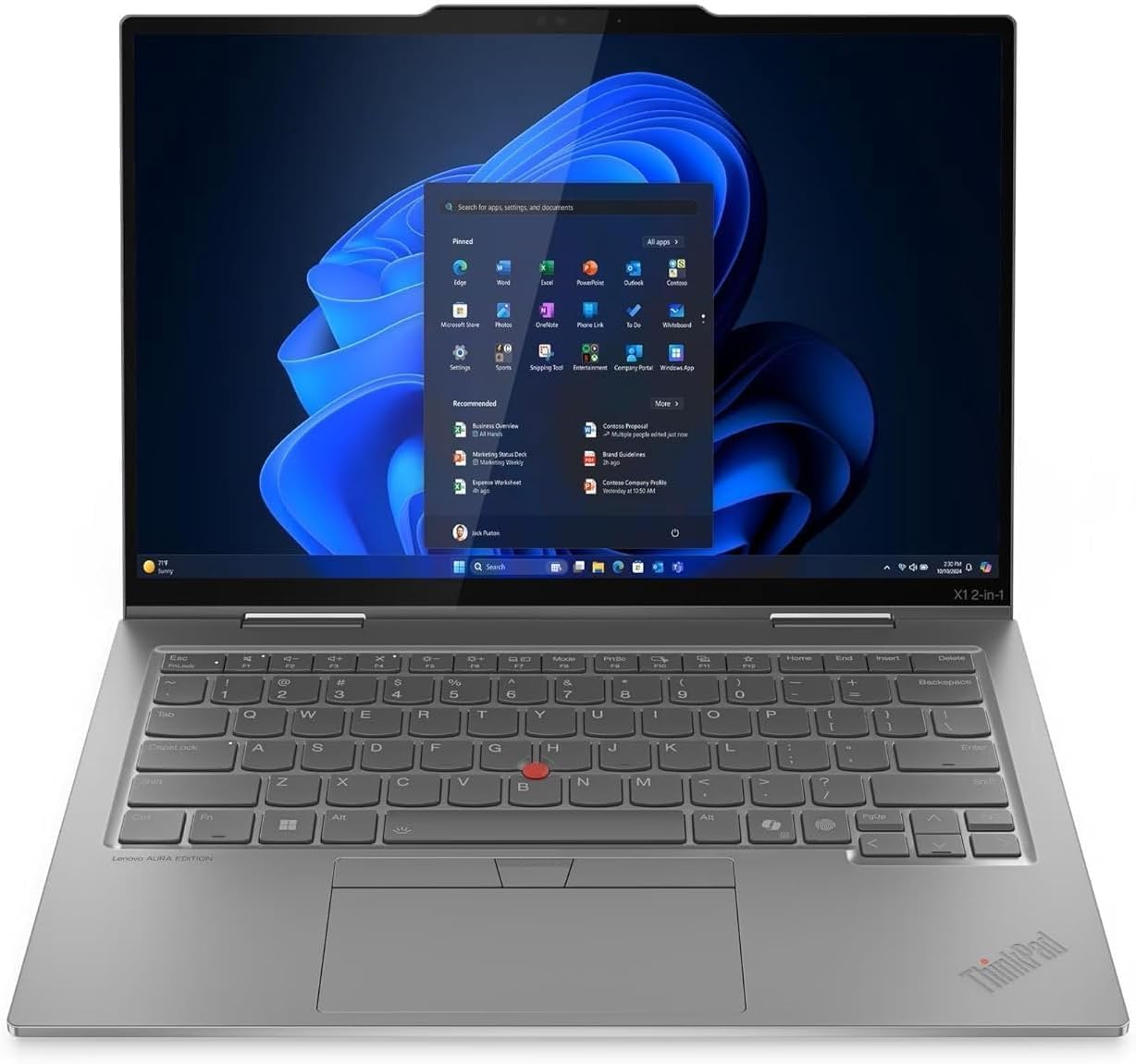 Lenovo ThinkPad X1 2-in-1 Gen 10 Aura Edition Intel Core Ultra 7 268V vPro 32GB RAM 1TB SSD 14″ WUXGA Touchscreen with Pen (21NU003KUS)