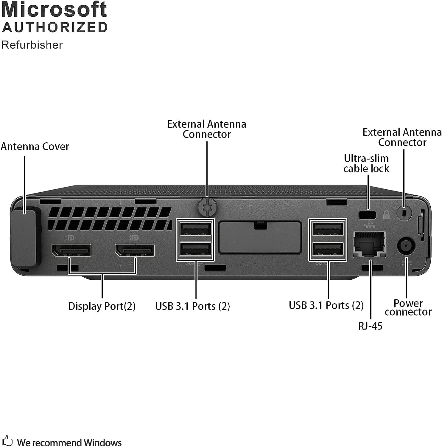 HP EliteDesk 800 G4 Mini Core i5-8th Gen 4GB RAM 128GB SSD (Ex-UK) - Image 2