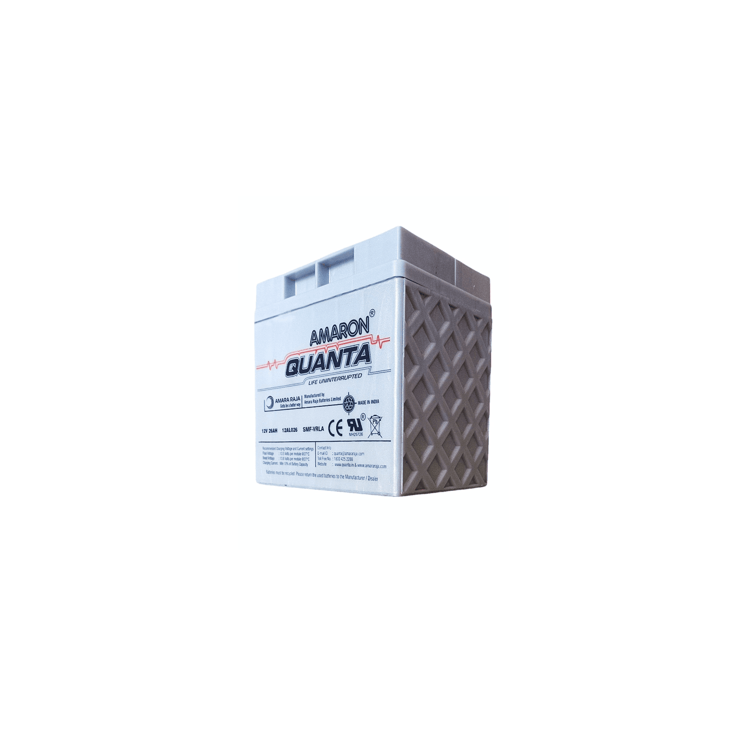Amaron 12V 26AH AGM Battery (10yr Design Life)