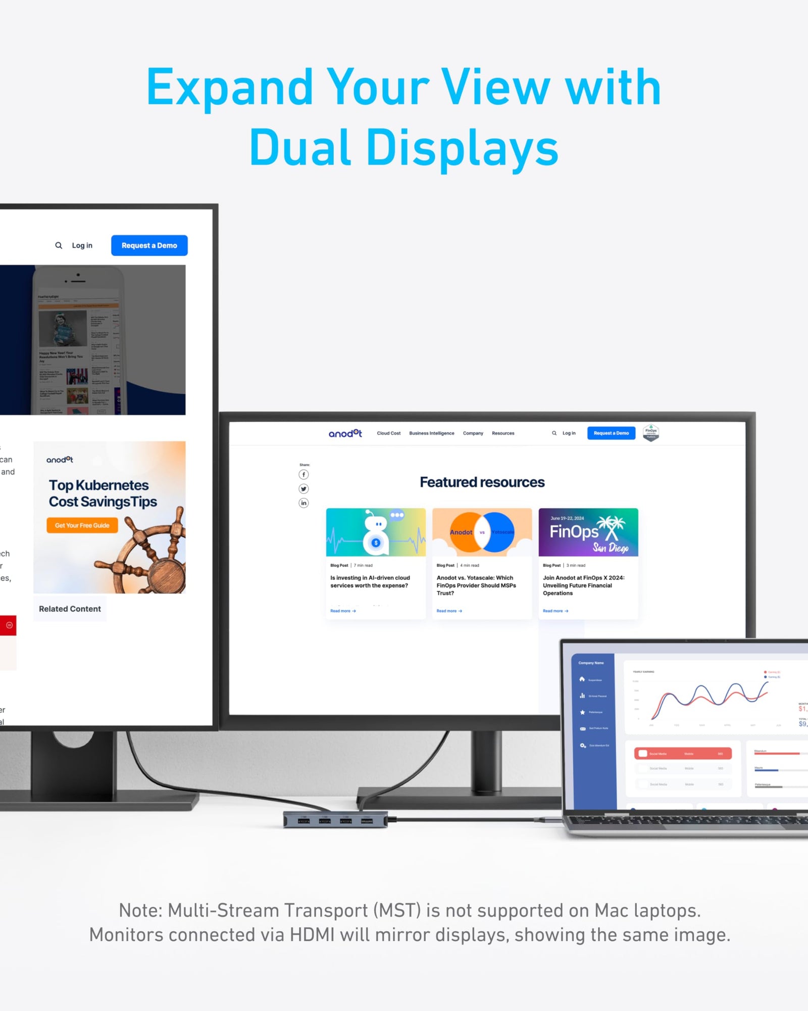 Anker USB-C Hub (7-in-1, Dual Display) Gray - Image 3