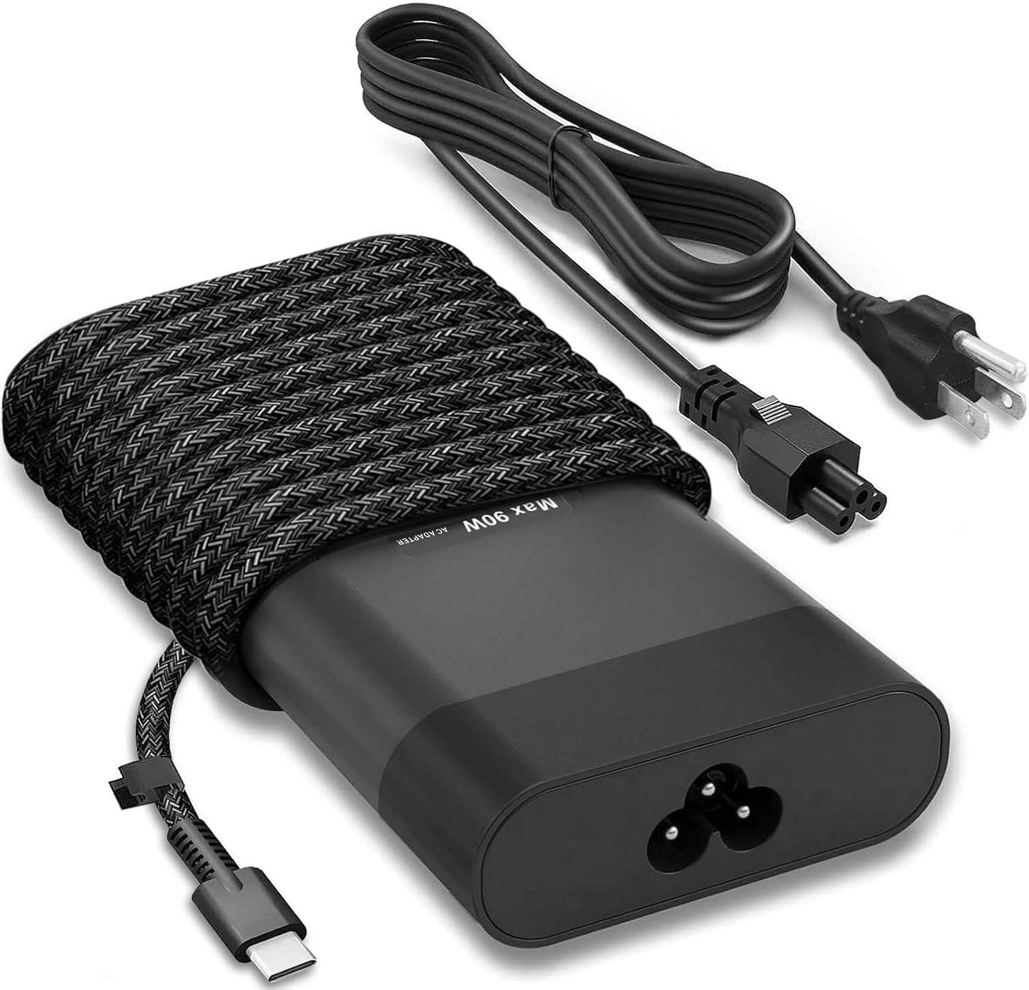 HP USB-C Laptop Charger with Braided Cable (Ex-UK) - Image 2