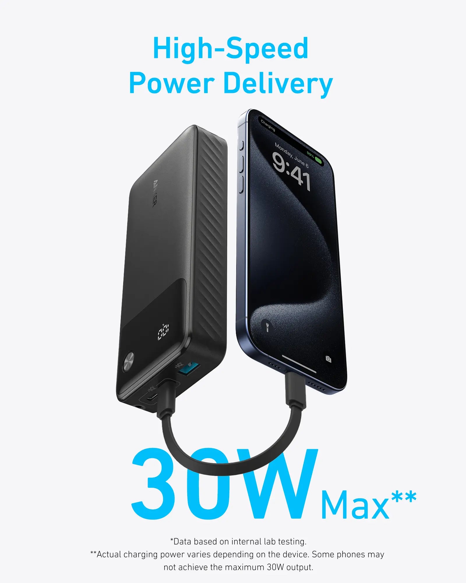 Anker PowerCore Power Bank (20K, 30W) Black - Image 2