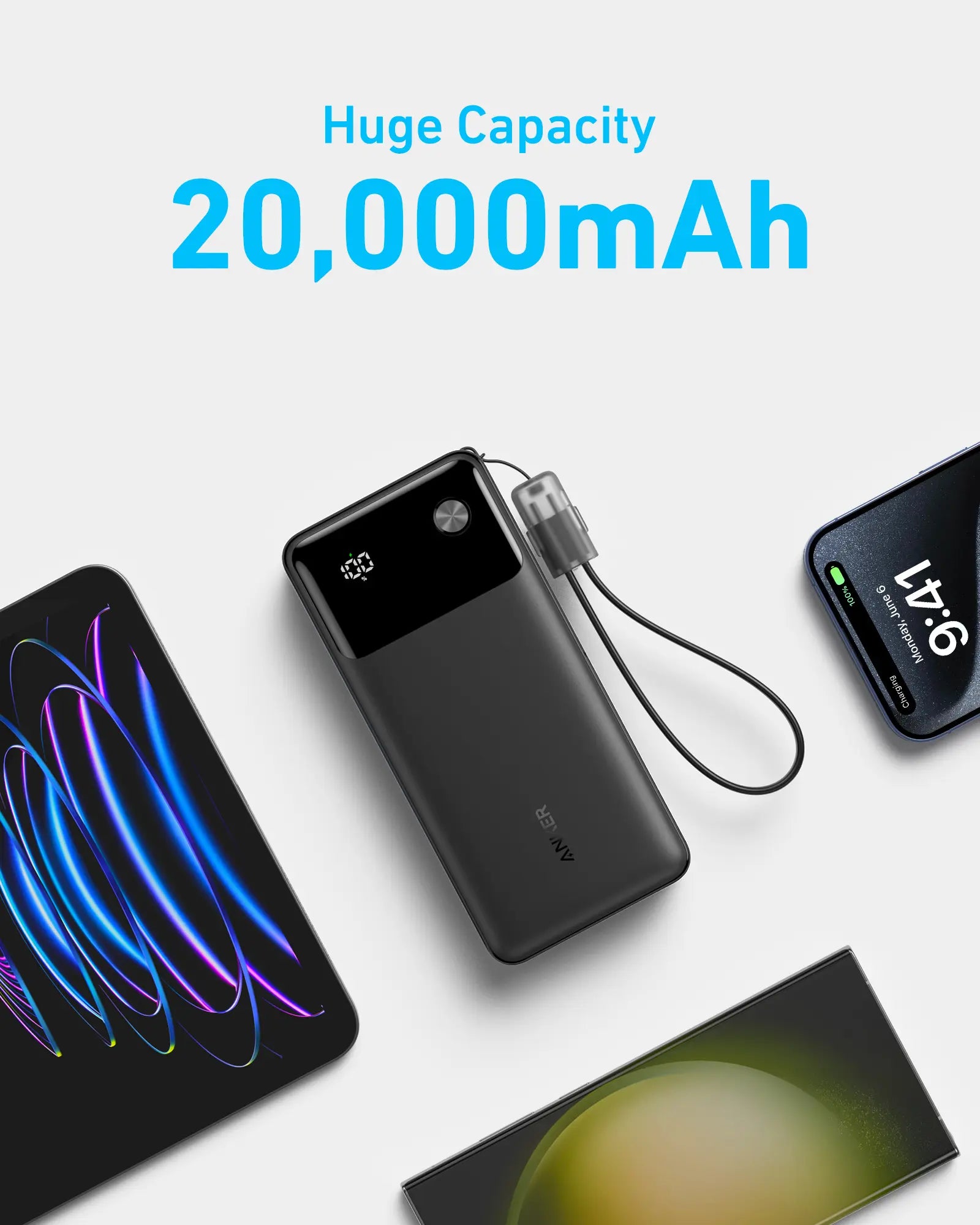 Anker PowerCore Power Bank (20K, 30W) Black - Image 3