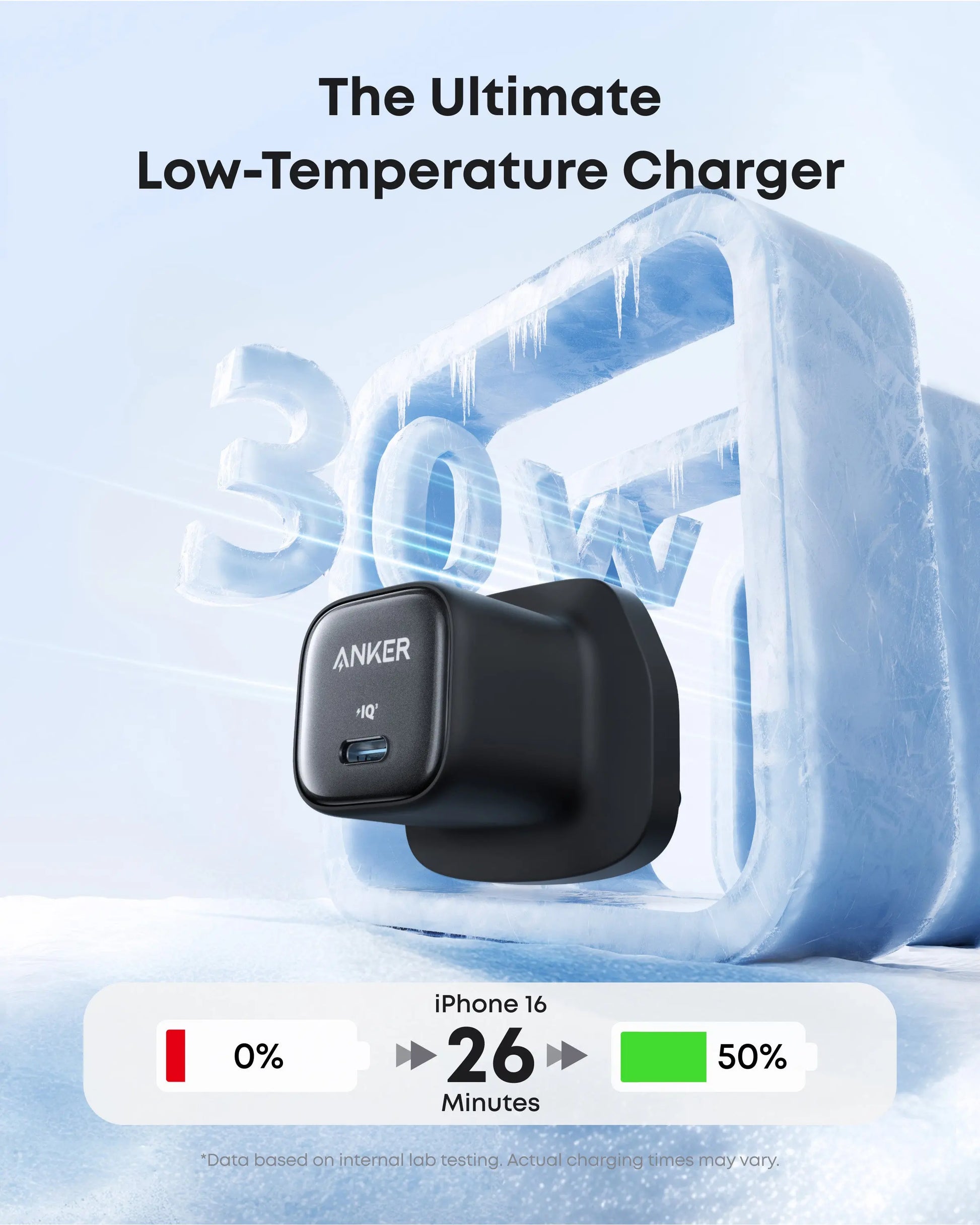 Anker Zolo Charger (30W, PD 3.0, with 1.0M C to C Cable) Black - Image 2