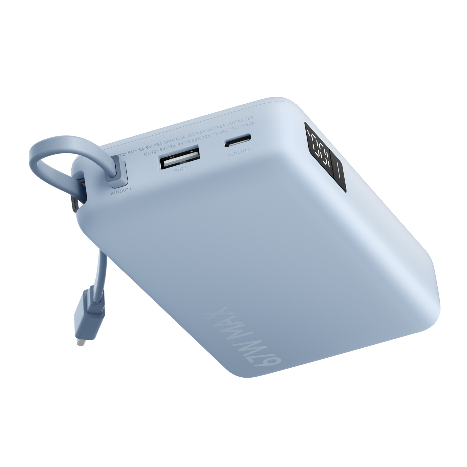 Xiaomi 67W Power Bank 20000mAh Integrated Cable Ice Blue - Image 2