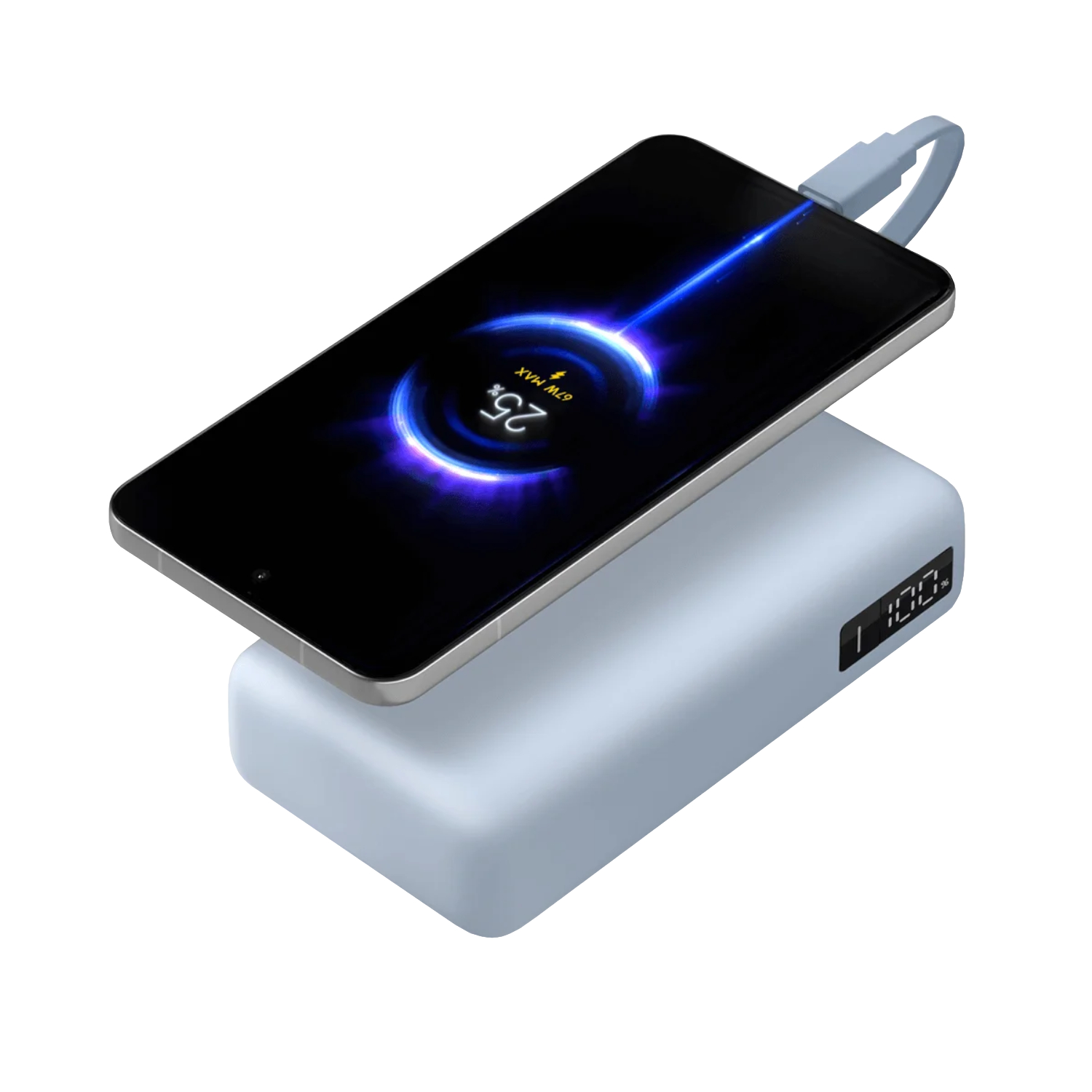 Xiaomi 67W Power Bank 20000mAh Integrated Cable Ice Blue - Image 3