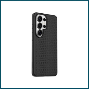 Levelo Fiora MagSafe Liquid Silicone Case With Pattern For Samsung S26 Ultra Black