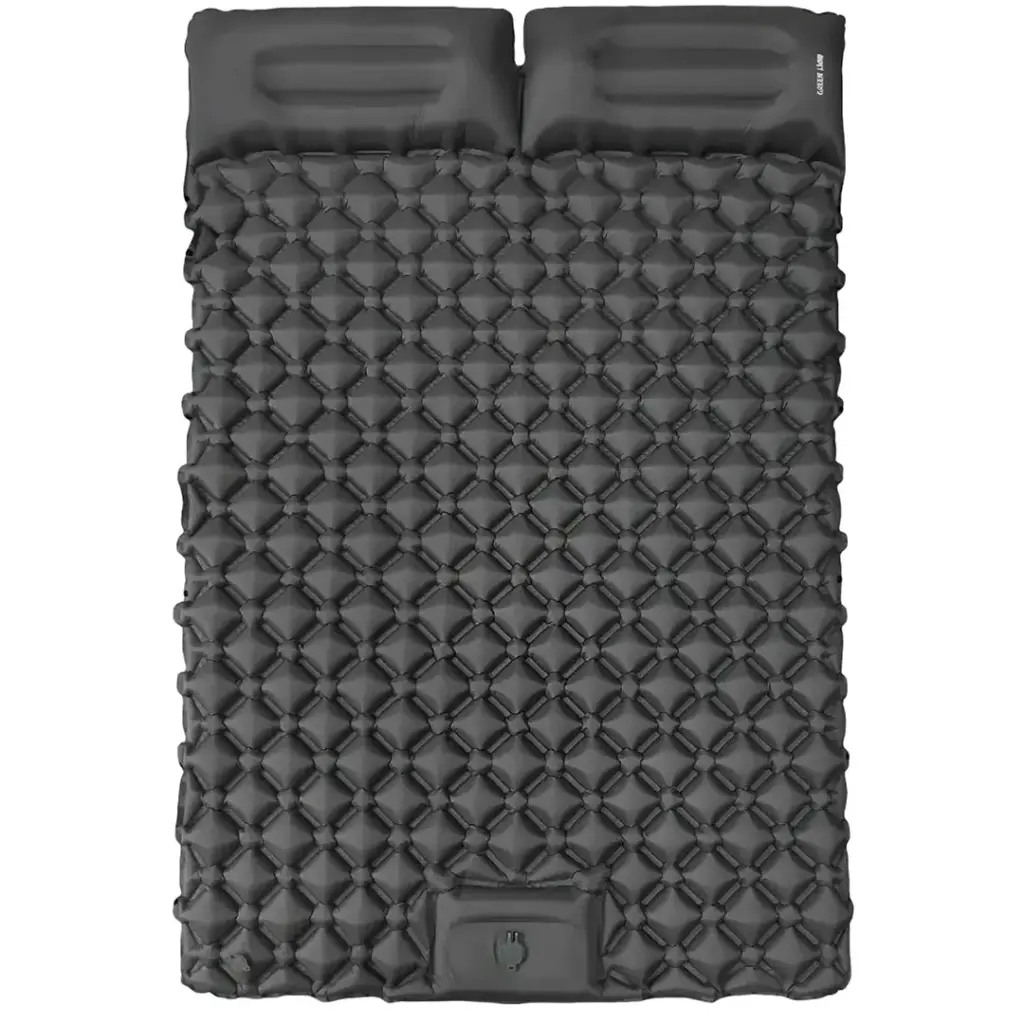 Green Lion Double Air Bed Inflatable Air Mattress Gray