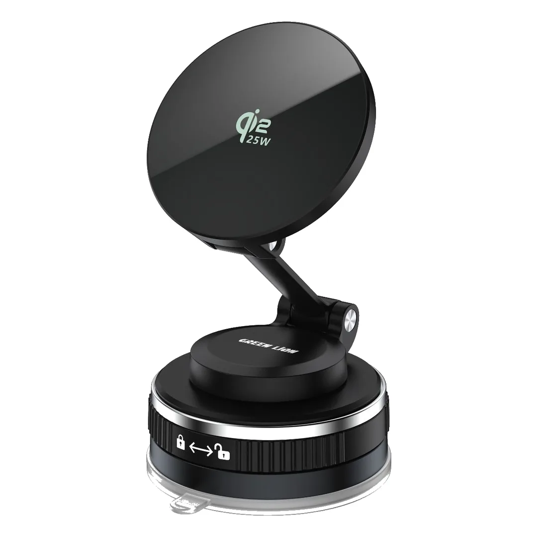 Green Lion Mag Volt Car Charger and Phone Holder Black