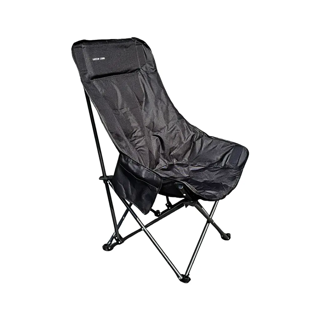 Green Lion Ranger Foldable Camping Chair Black