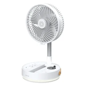 Green Lion Rovio 8" Folding Fan White