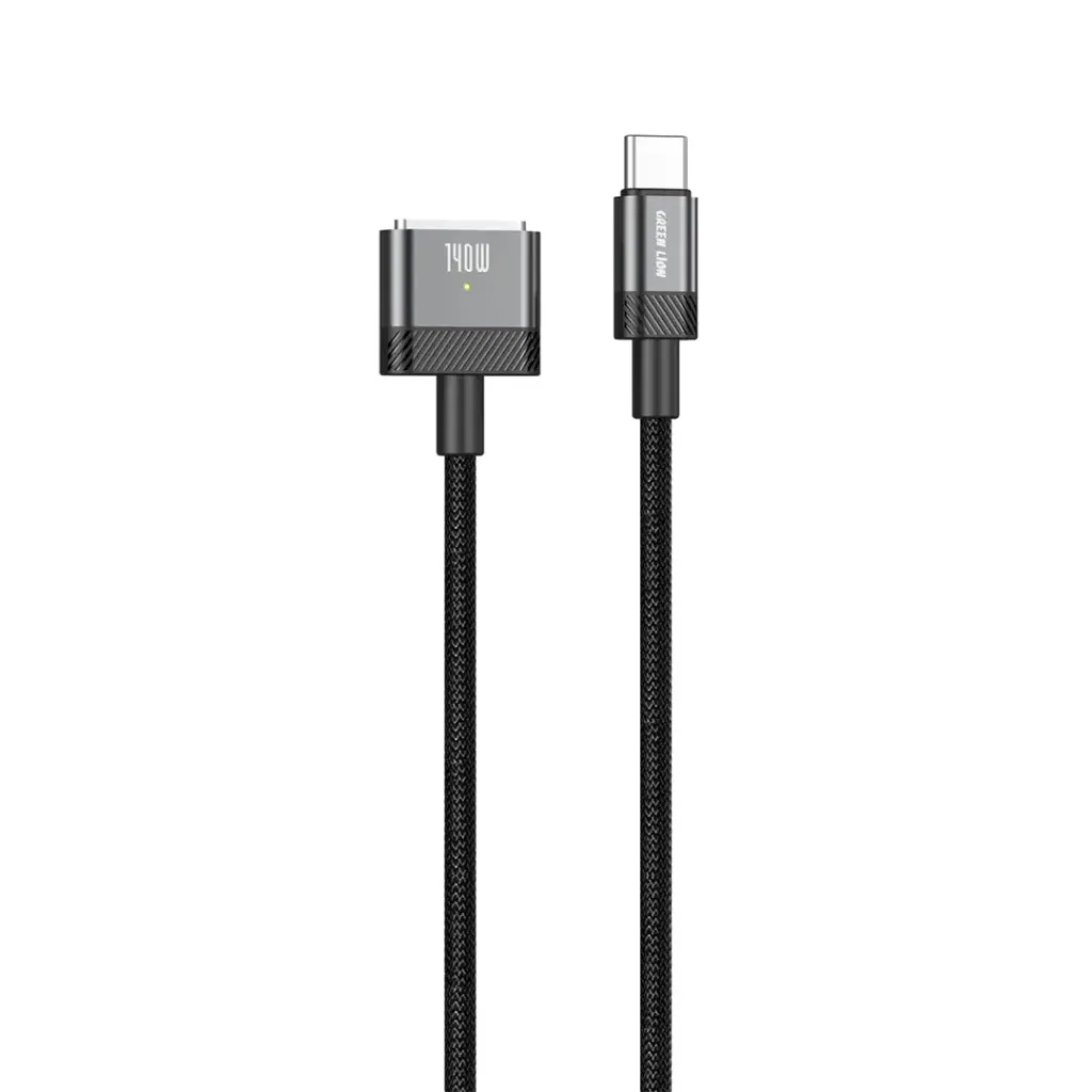 Green Lion USB-C to MagSafe 3 Magnetic Charging Cable Black