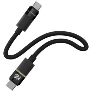 Levelo Luno Type-C to Type-C 60W 1M Silicone LED Cable Black
