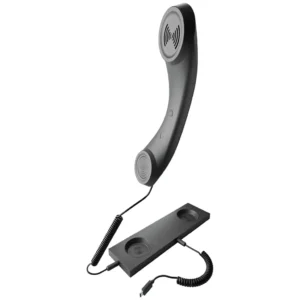 Porodo Classic Retro Type-c Phone Handset with Noise Cancelling Black