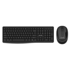 Porodo Dual Mode Wireless 2.4G BT Keyboard with Mouse Black