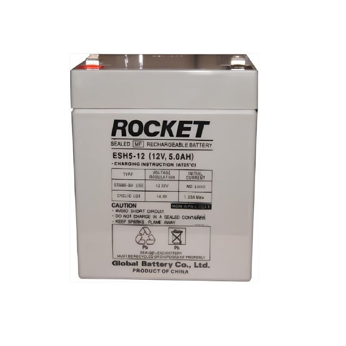 EnerRocket 12V 5AH AGM Battery (10yr Design Life)