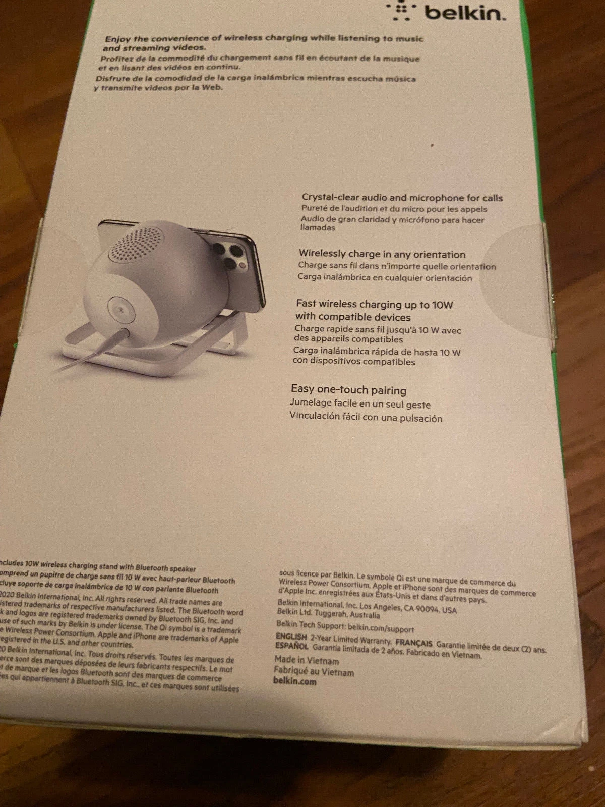 Belkin Bluetooth Speaker + 10W Wireless Charger White - Image 2