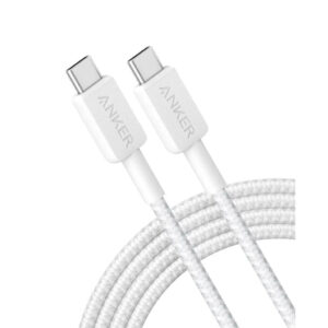 Anker 322 USB-C to USB-C Cable (6ft, 60W, Braided) White