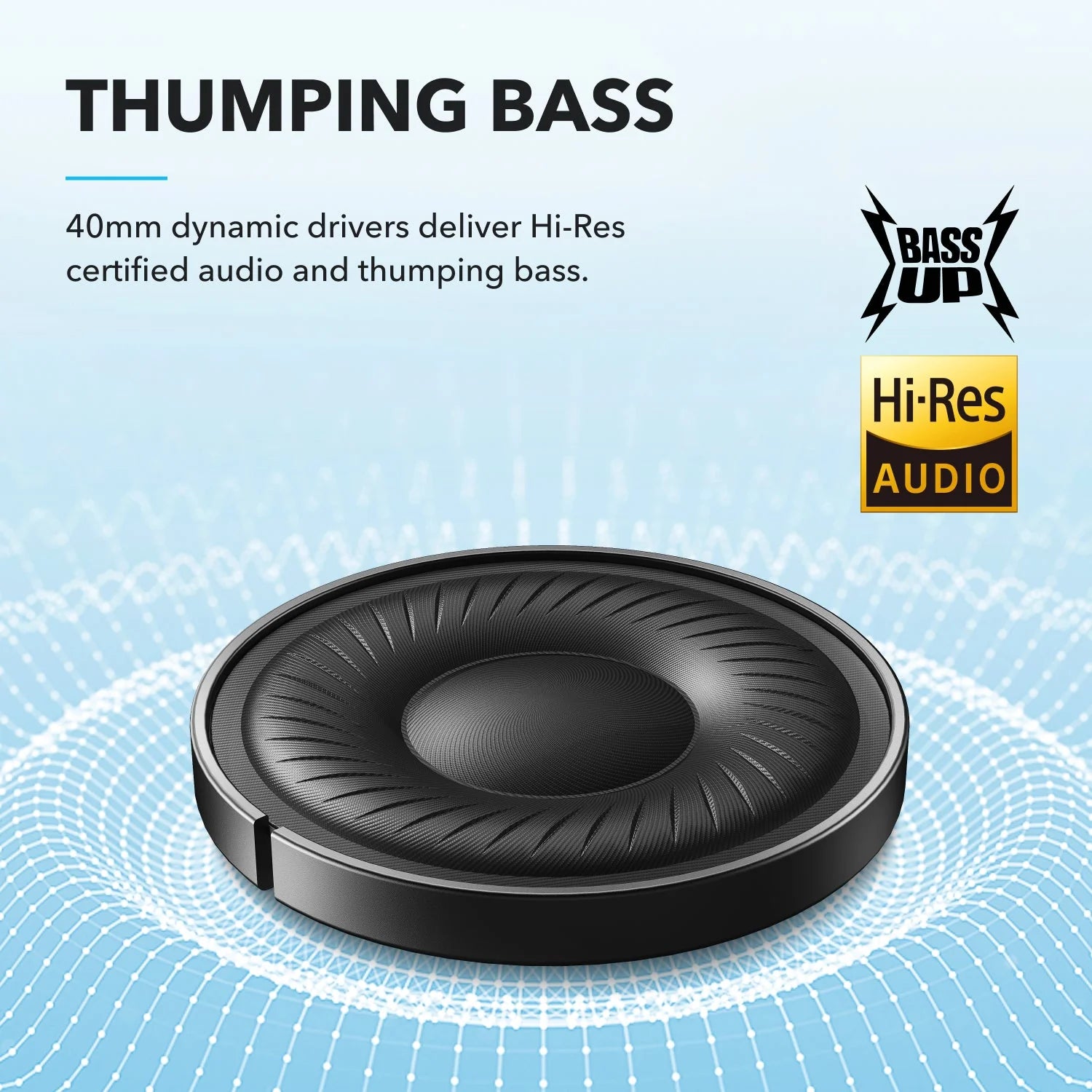 Soundcore Q20i Over-Ear Headphones Black - Image 3
