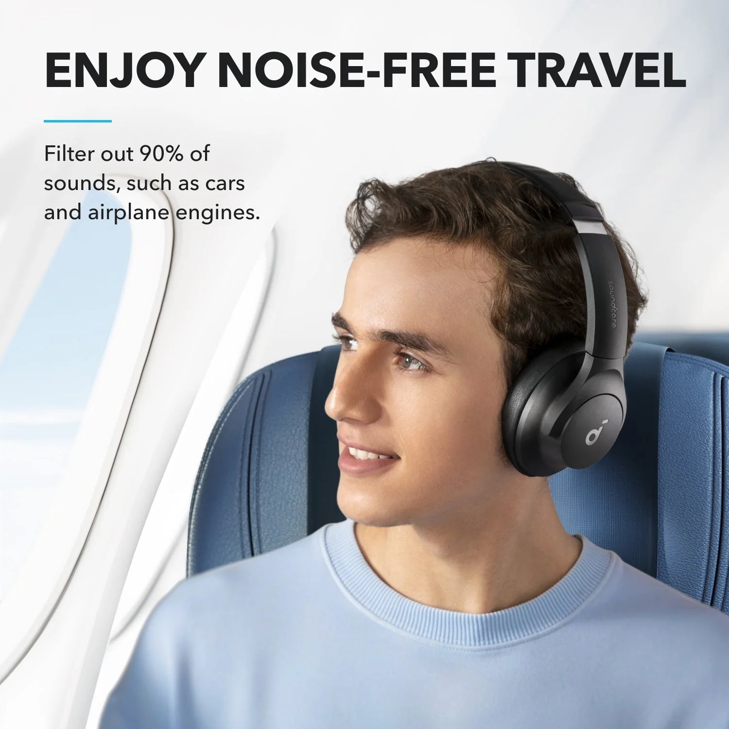 Soundcore Q20i Over-Ear Headphones Black - Image 2